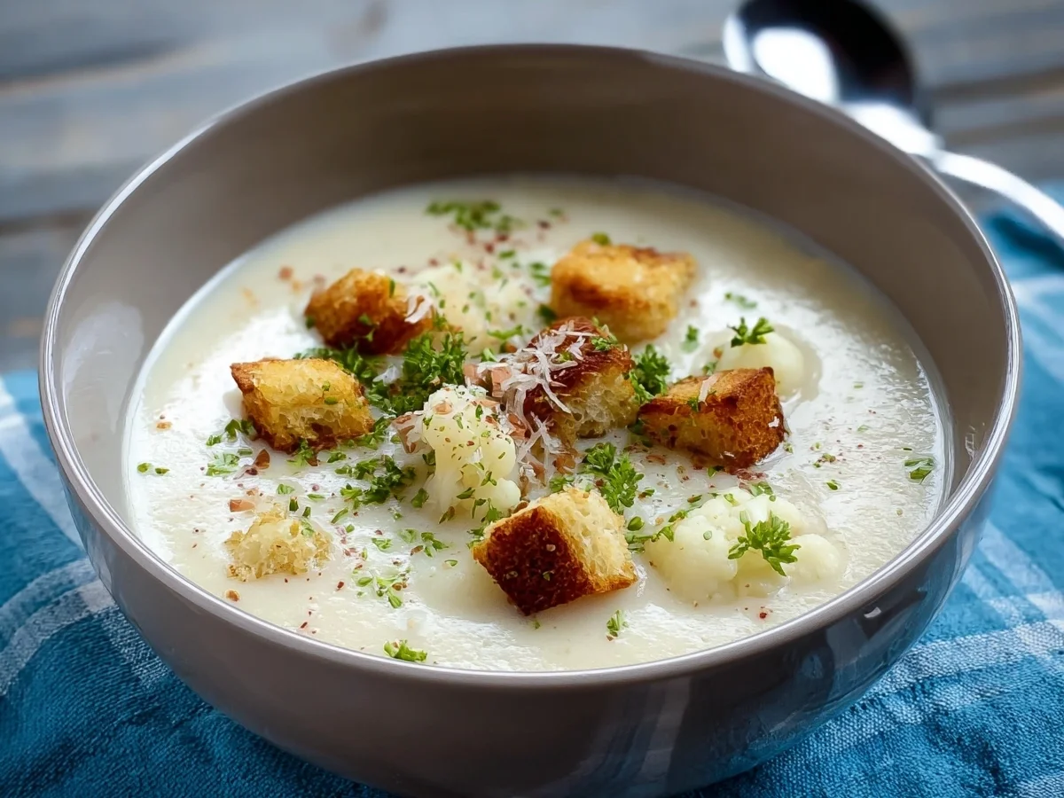 Blitz-Blumenkohlsuppe mit Croûtons - Bild 2