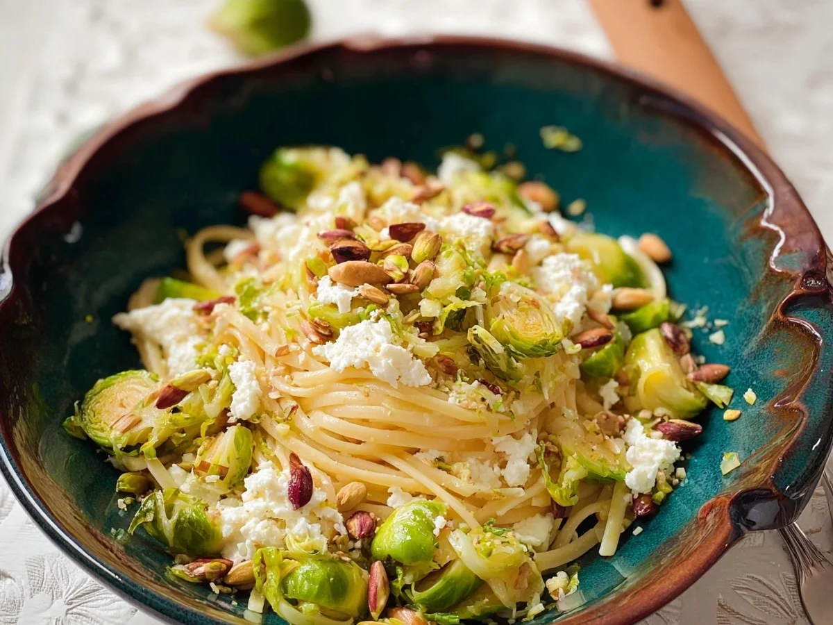 Blitzrezept: Pasta mit Rosenkohl, Mandeln & Ricotta - Bild 1