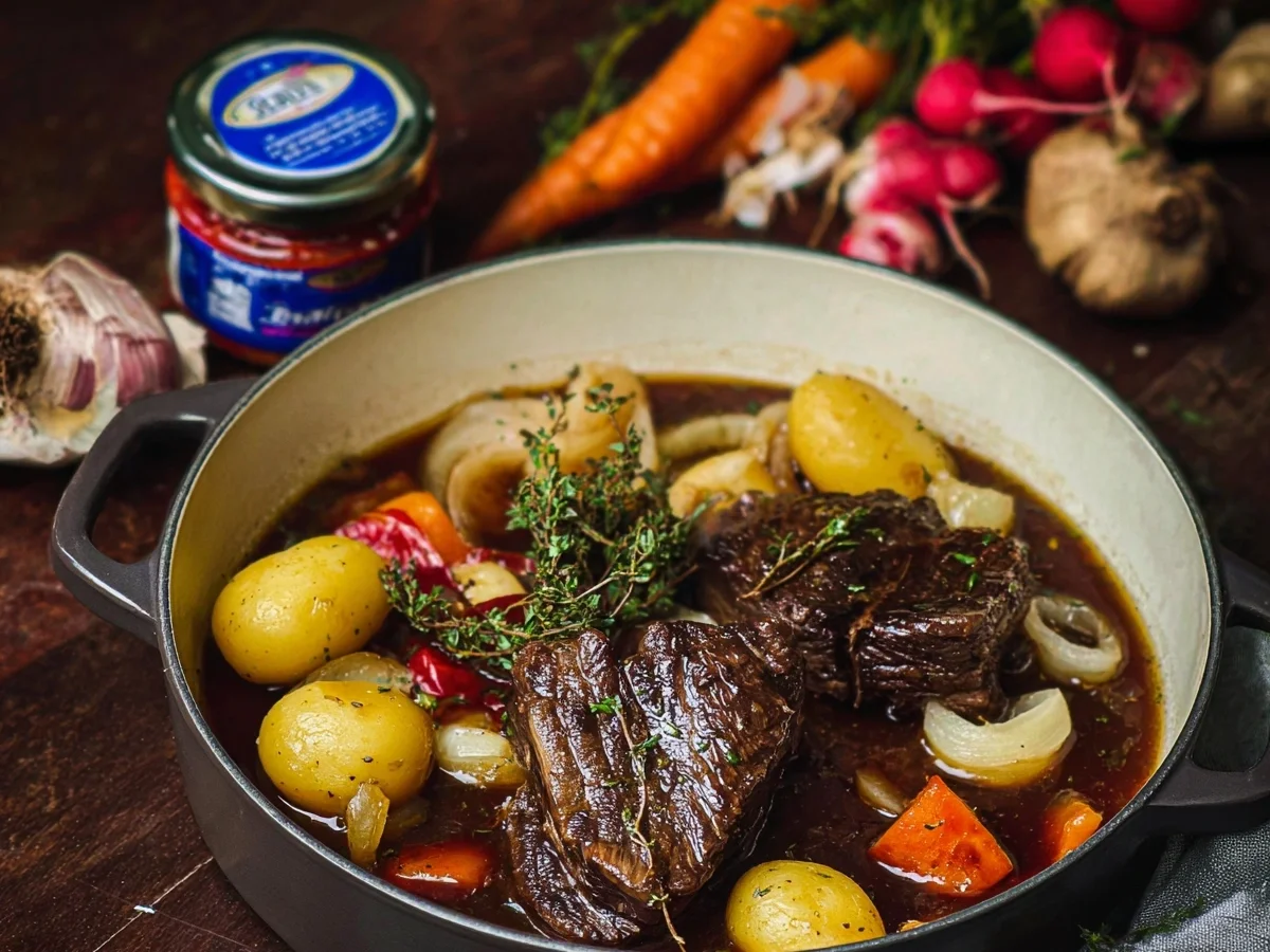 Butterzarte Rinderbäckchen in Hühnerbrühe Schritt für Schritt - Bild 1