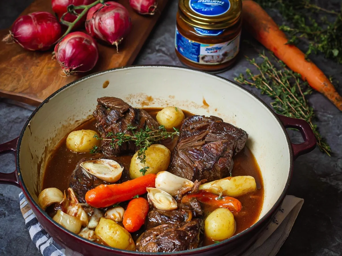 Butterzarte Rinderbäckchen in Hühnerbrühe Schritt für Schritt - Bild 2