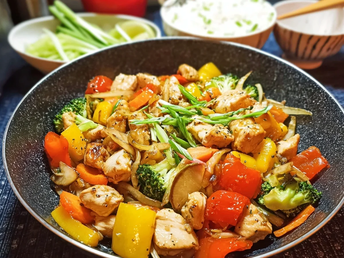 Chop Suey mit Hähnchen: Schnelle Gemüsepfanne - Bild 1