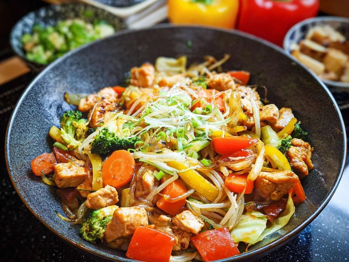 Chop Suey mit Hähnchen: Schnelle Gemüsepfanne - Bild 2