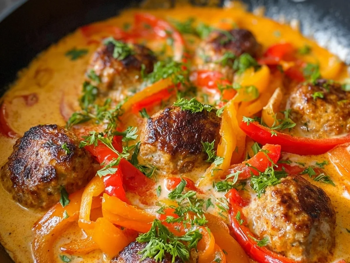 Cremige Hackbällchen in Paprikasoße: Familienrezept - Bild 2