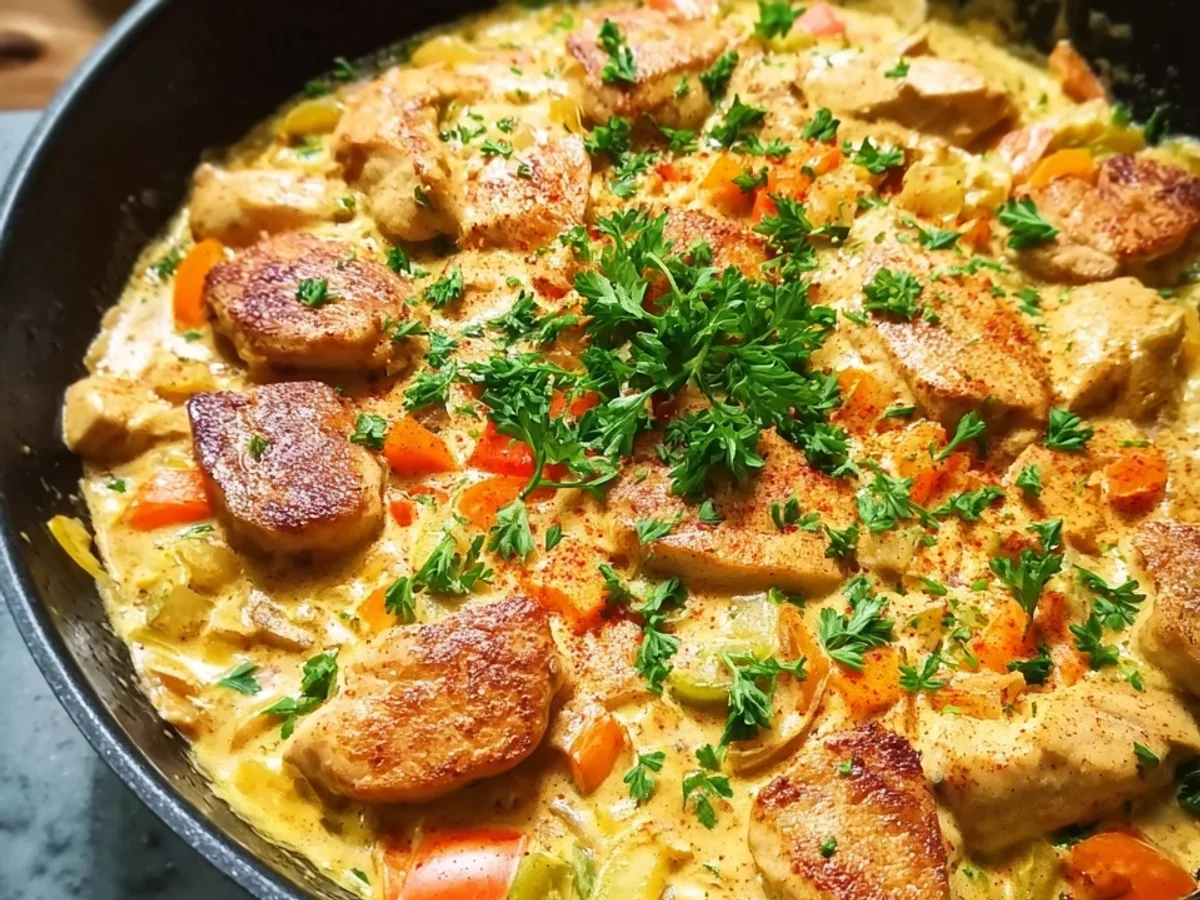 Cremige Hähnchen-Frischkäse-Pfanne: Einfach & Herzhaft - Bild 2