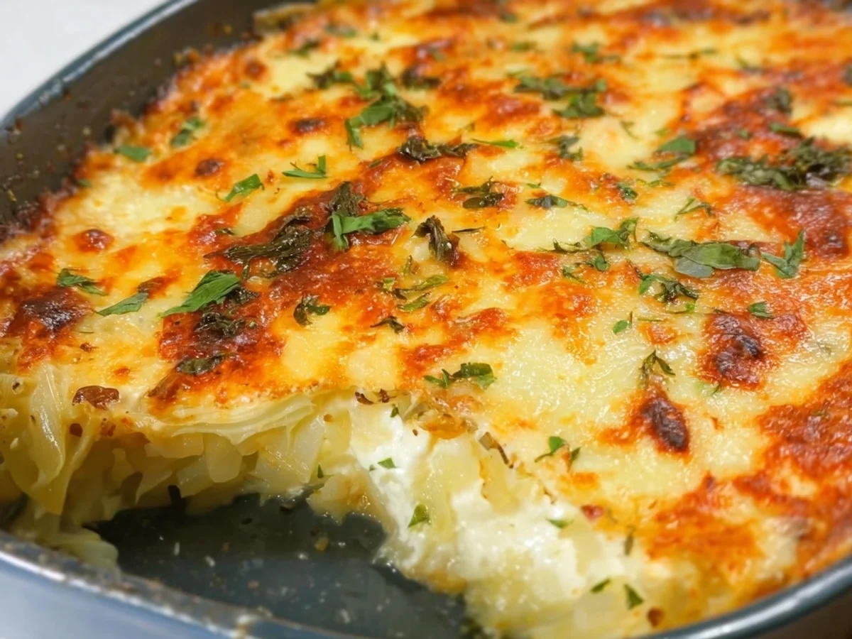 Cremiger Vegetarischer Weißkohlauflauf mit Schafskäse - Bild 2