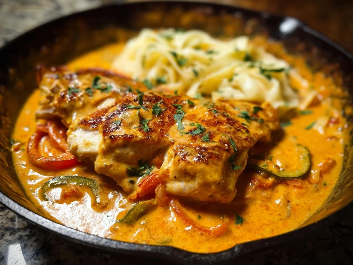 Cremiges Paprika-Sahne-Hähnchen: Einfach & ohne Fix - Bild 1