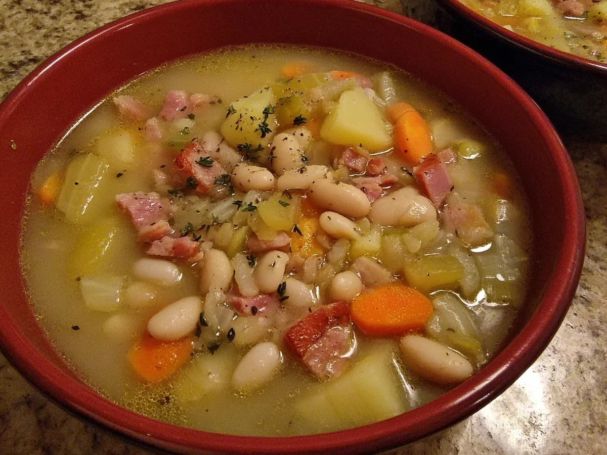 Deftige Weiße Bohnensuppe Herzhafter Eintopf - Bild 1