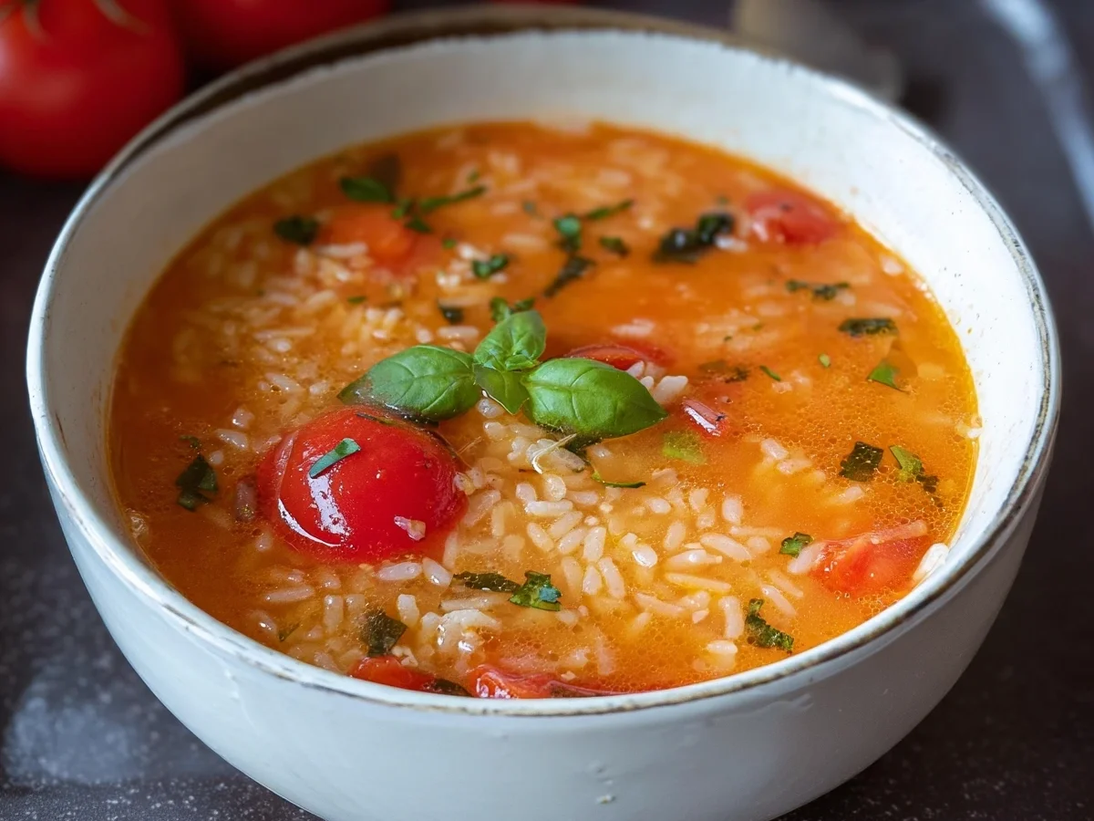 Einfache Tomatensuppe mit Reis: Familienrezept - Bild 2