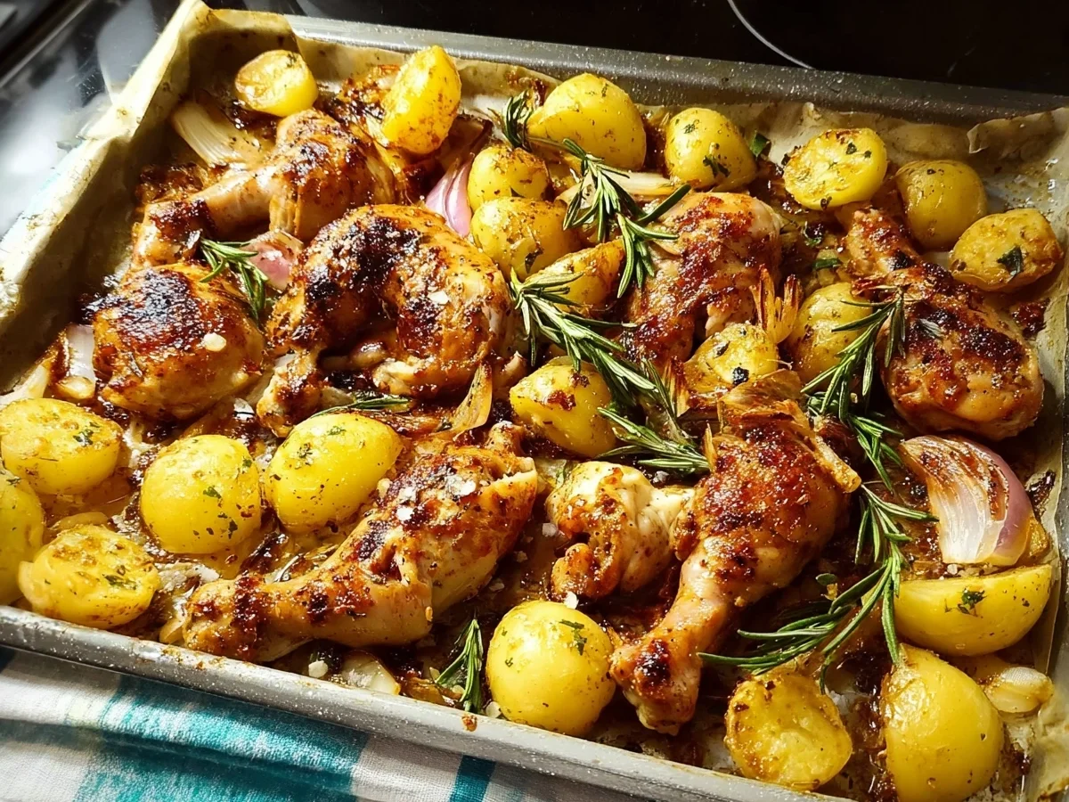Einfaches Hähnchen-Rosmarinkartoffel-Blech - Bild 2