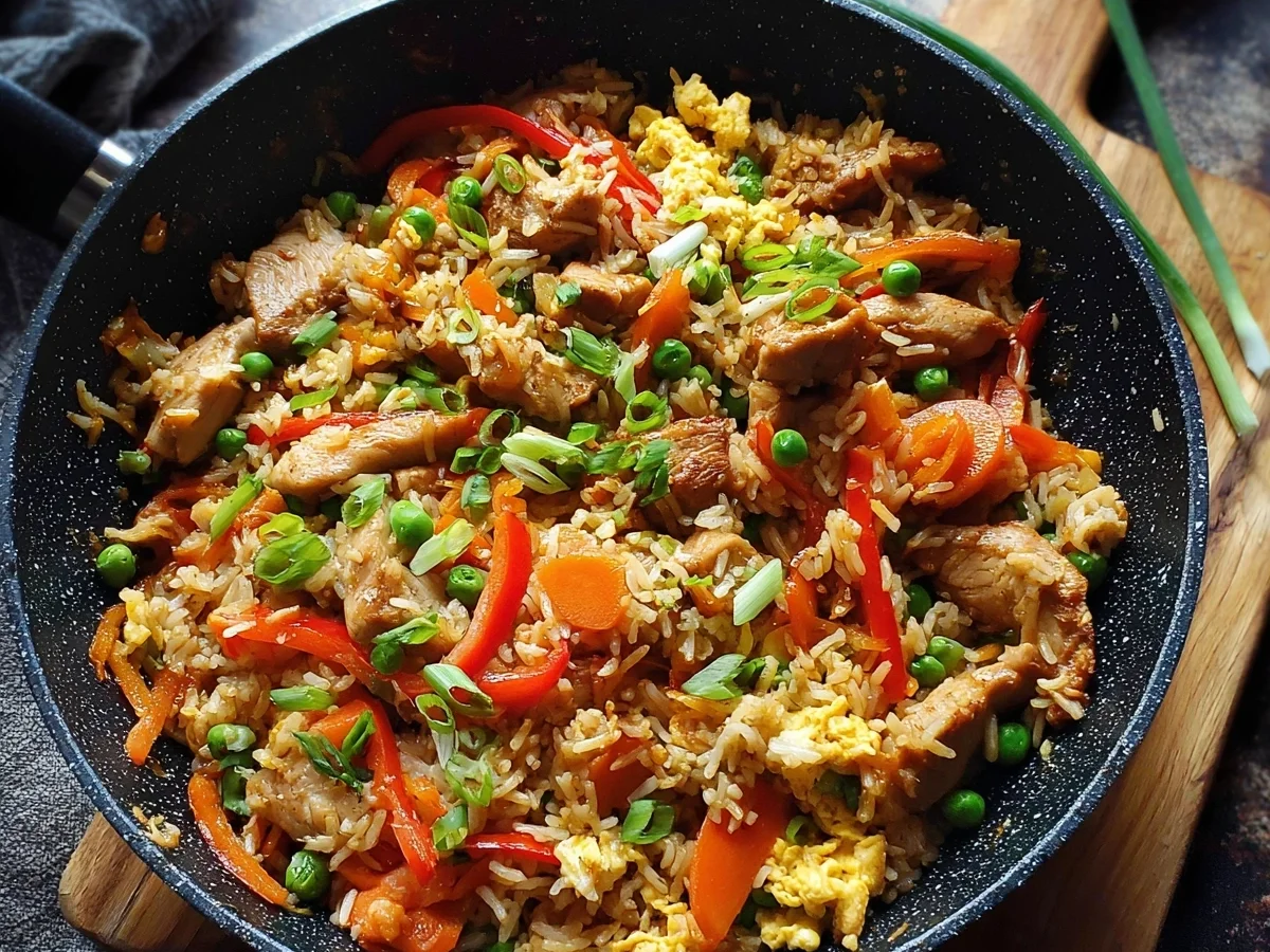 Gebratener Asia Reis mit Hähnchen & Gemüse - Bild 2