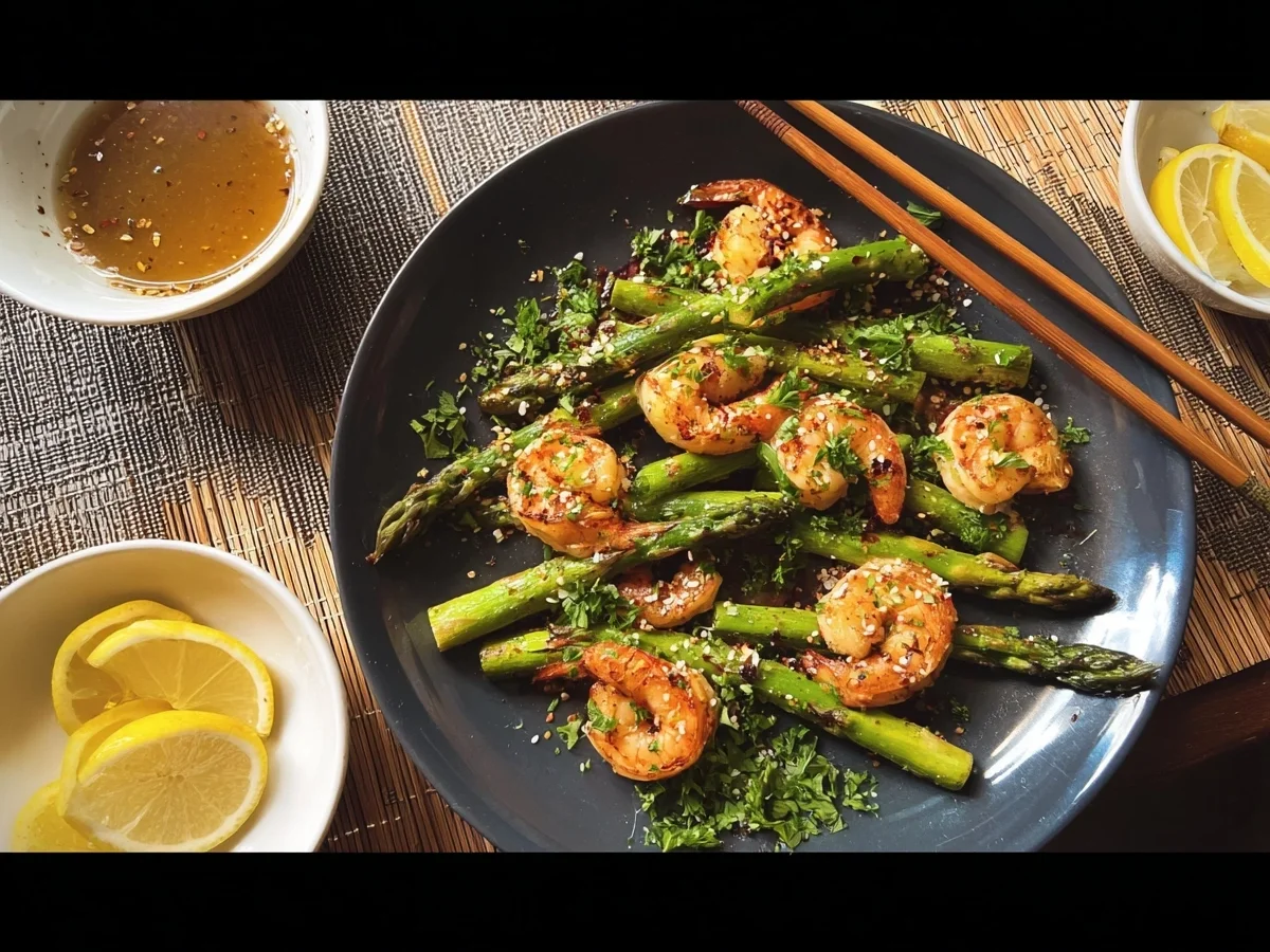 Gebratener Grüner Spargel mit Garnelen: Leicht & Lecker - Bild 1