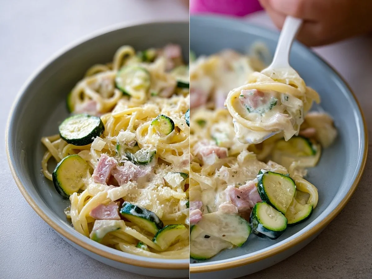 Gesunde Baby Carbonara: Zucchini & Putenschinken - Bild 2