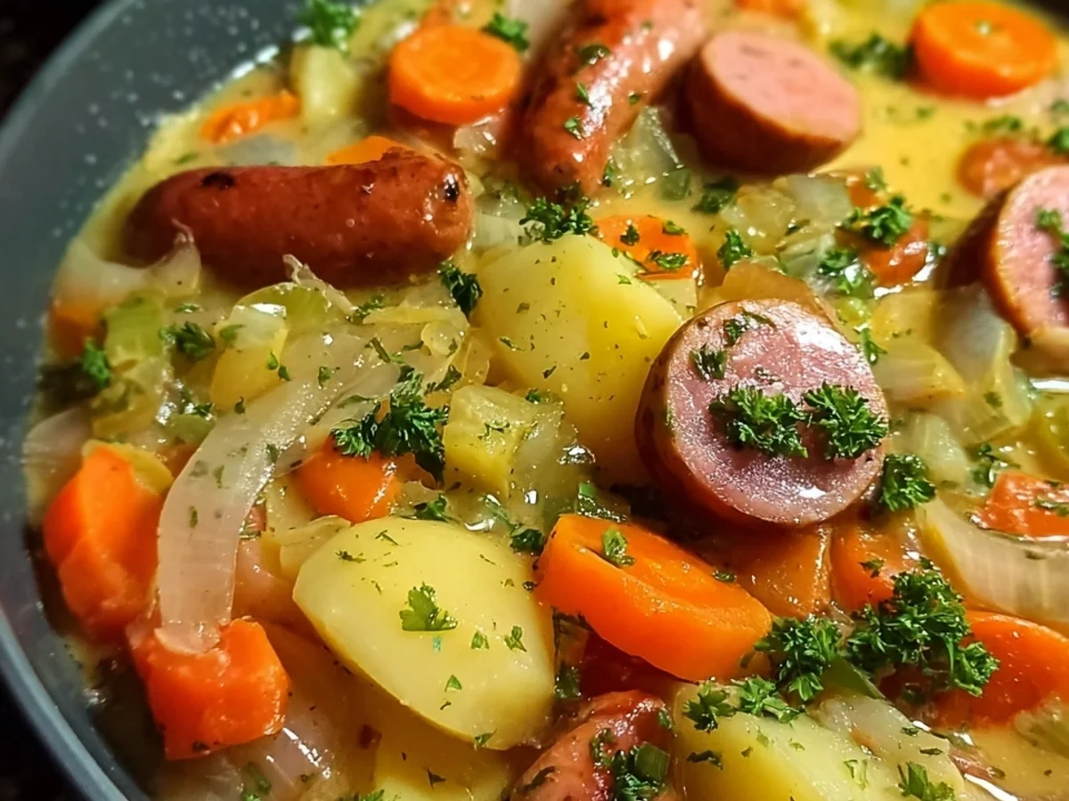 Herzhafter Eintopf mit Kartoffeln & Rindswürstchen - Bild 1