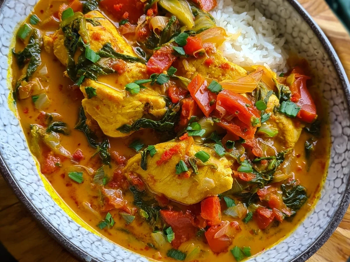 Hähnchen Curry mit Paprika & Pak Choi - Bild 1
