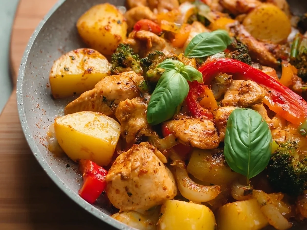 Hähnchen Kartoffel Pfanne mit Gemüse Einfach - Bild 2