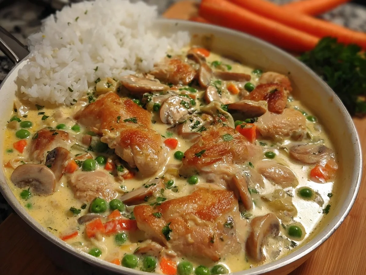 Hühnerfrikassee Rezept: Schnell & einfach zubereiten - Bild 1