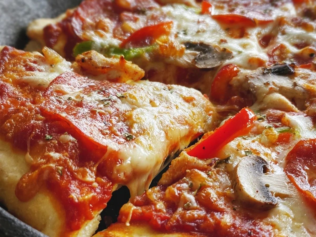 Kalorienarme Pfannen Pizza zum Abnehmen - Bild 1