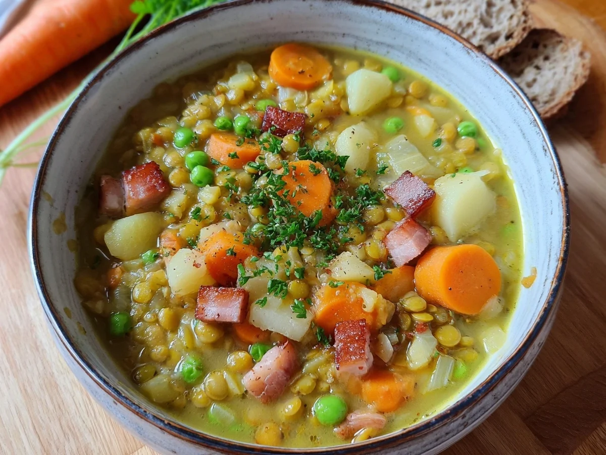 Klassische Erbsensuppe wie bei Oma Schnell & Lecker - Bild 2
