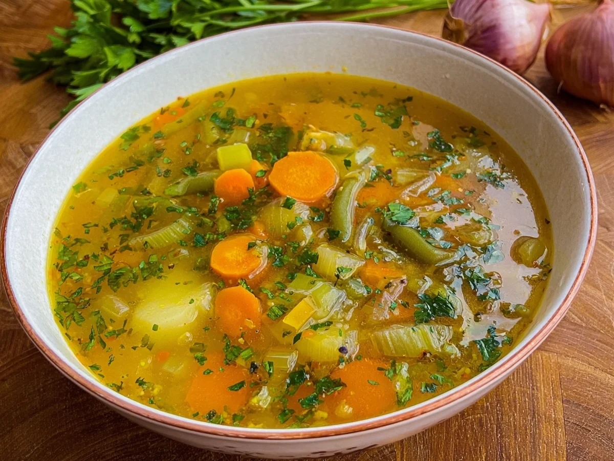 Klassische Gemüsesuppe mit frischem Suppengrün - Bild 1