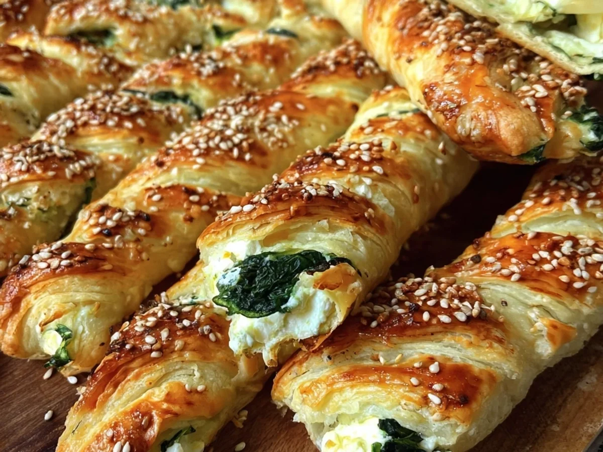 Knusprige Feta Spinat Blätterteigstangen: Einfach & Lecker - Bild 2