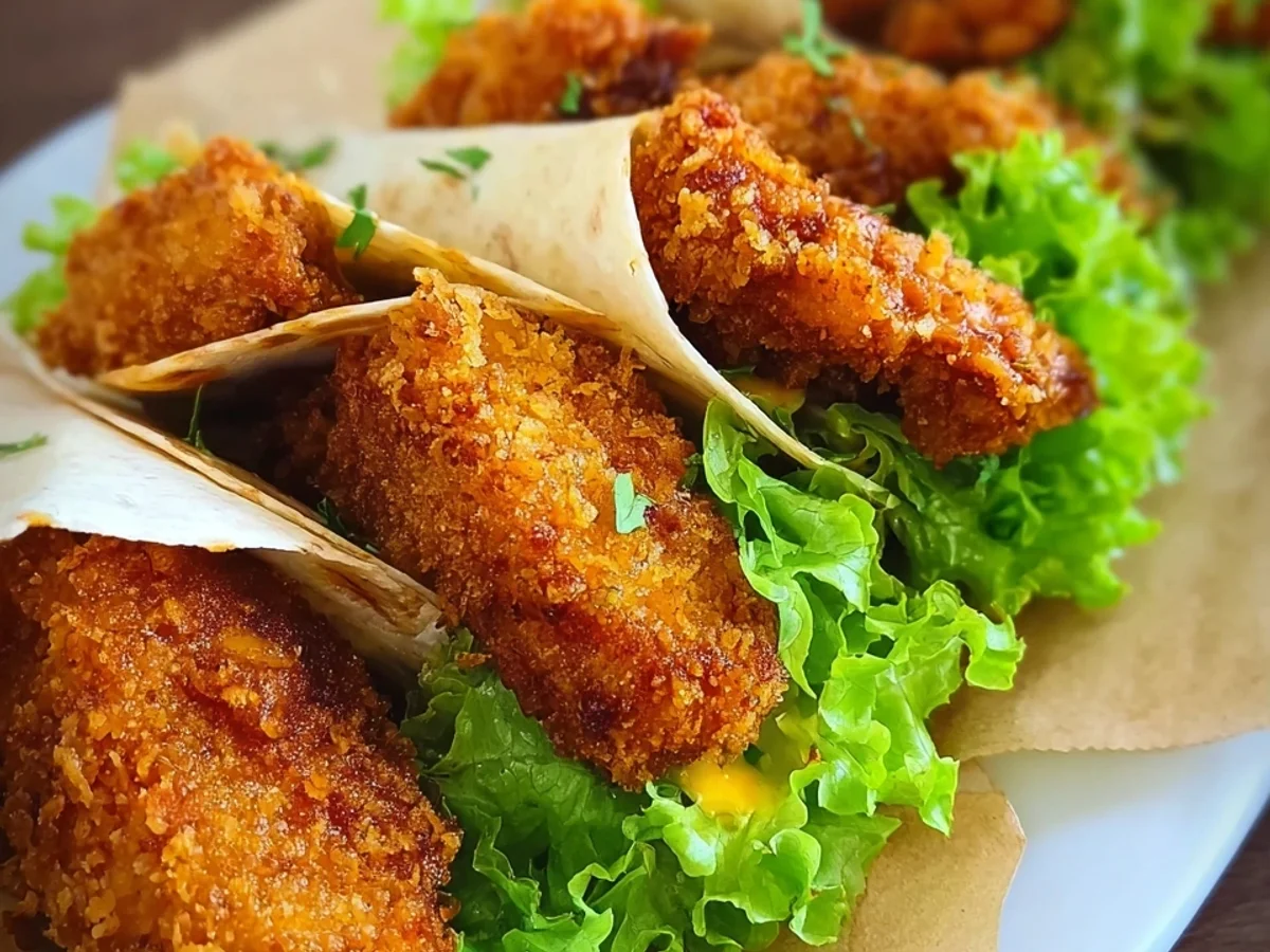 Knusprige Mini Fried Chicken Wraps: Schnelles Fingerfood - Bild 1