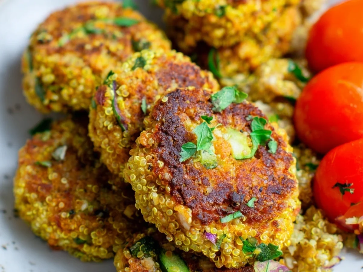 Knusprige Quinoa-Kurkuma Bratlinge: Vegan & Glutenfrei - Bild 1