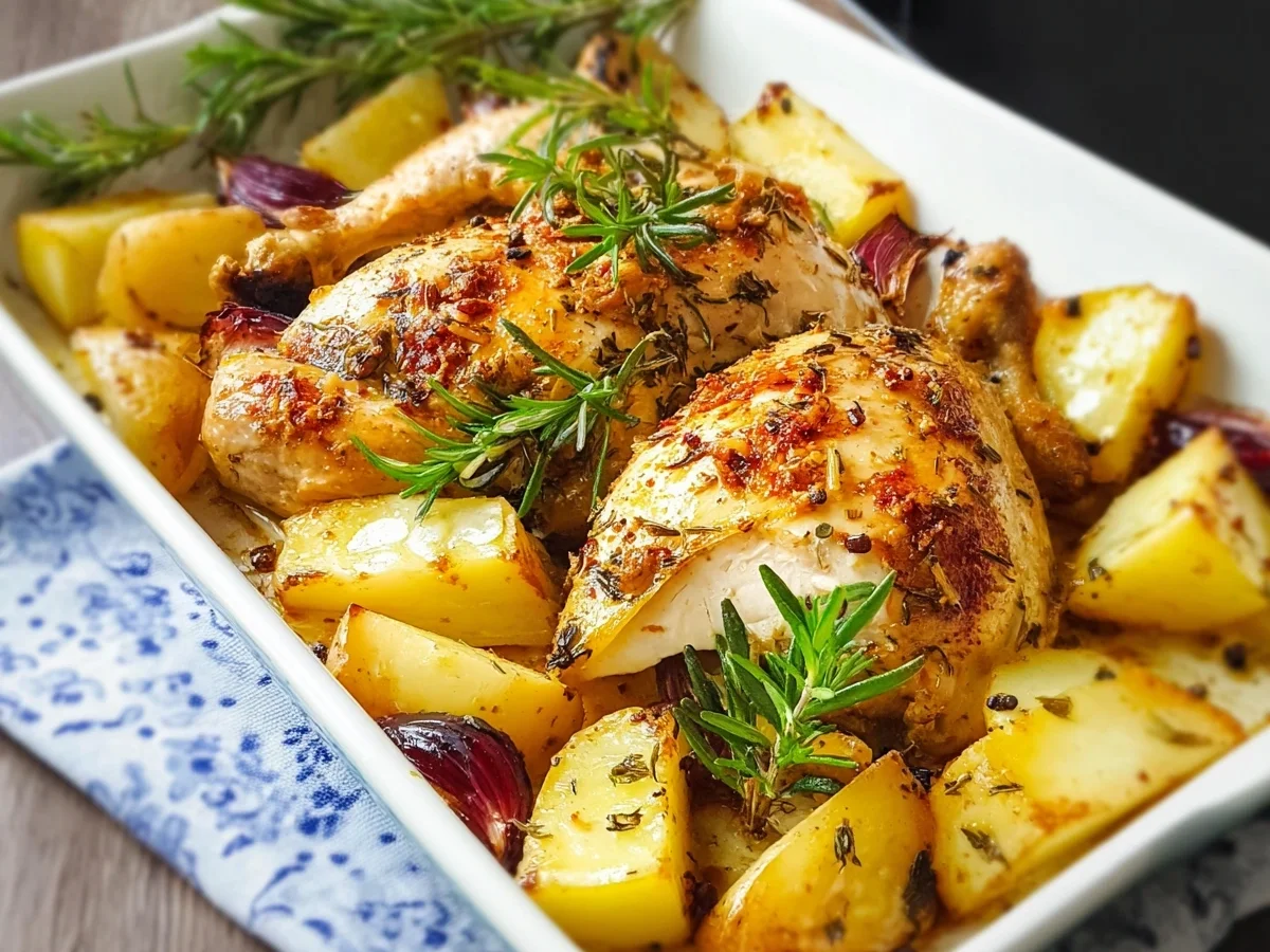 Knuspriges Hähnchen mit Kartoffeln aus dem Ofen - Bild 2