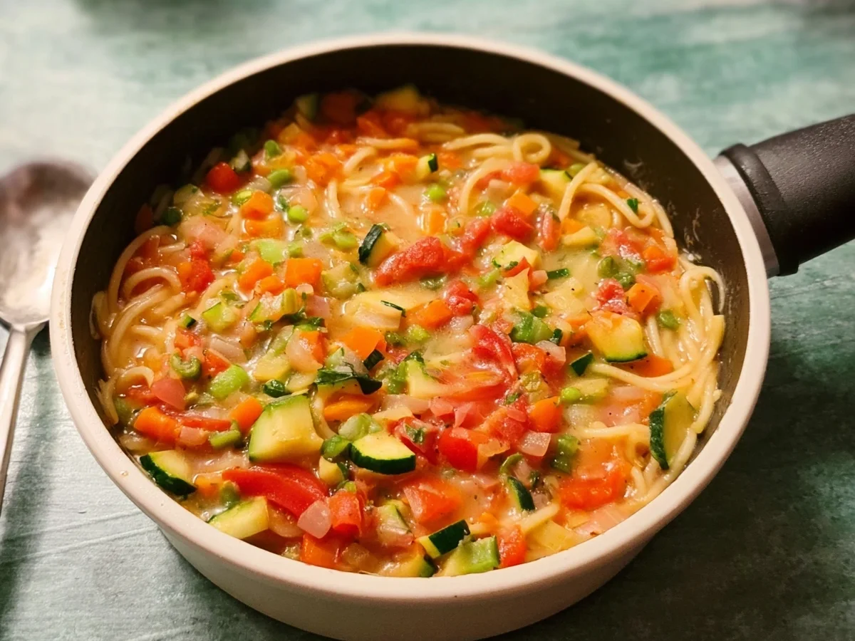 Konfetti-Topf Gemüse-Nudeln: Buntes One-Pot-Gericht - Bild 2