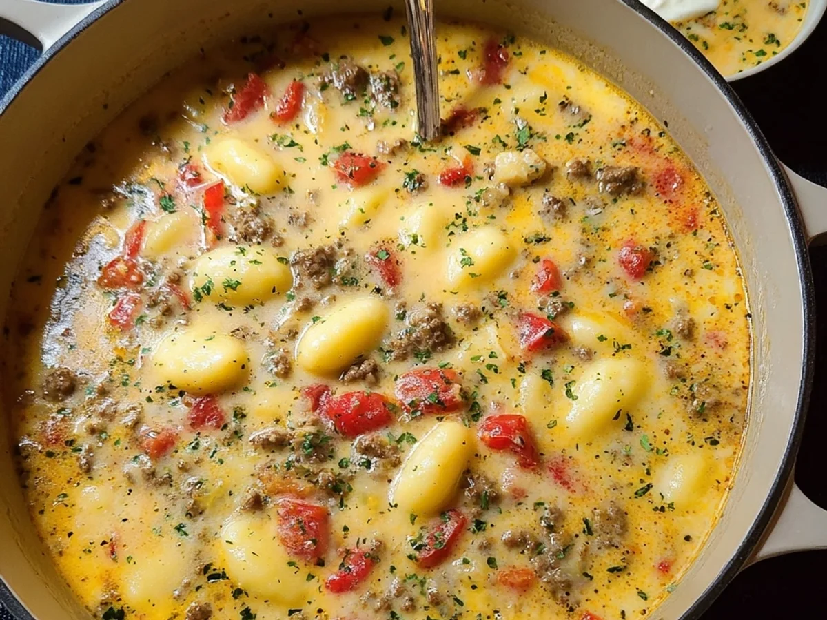 Käse-Hack-Gnocchi-Suppe: Herzhaft & einfach - Bild 1