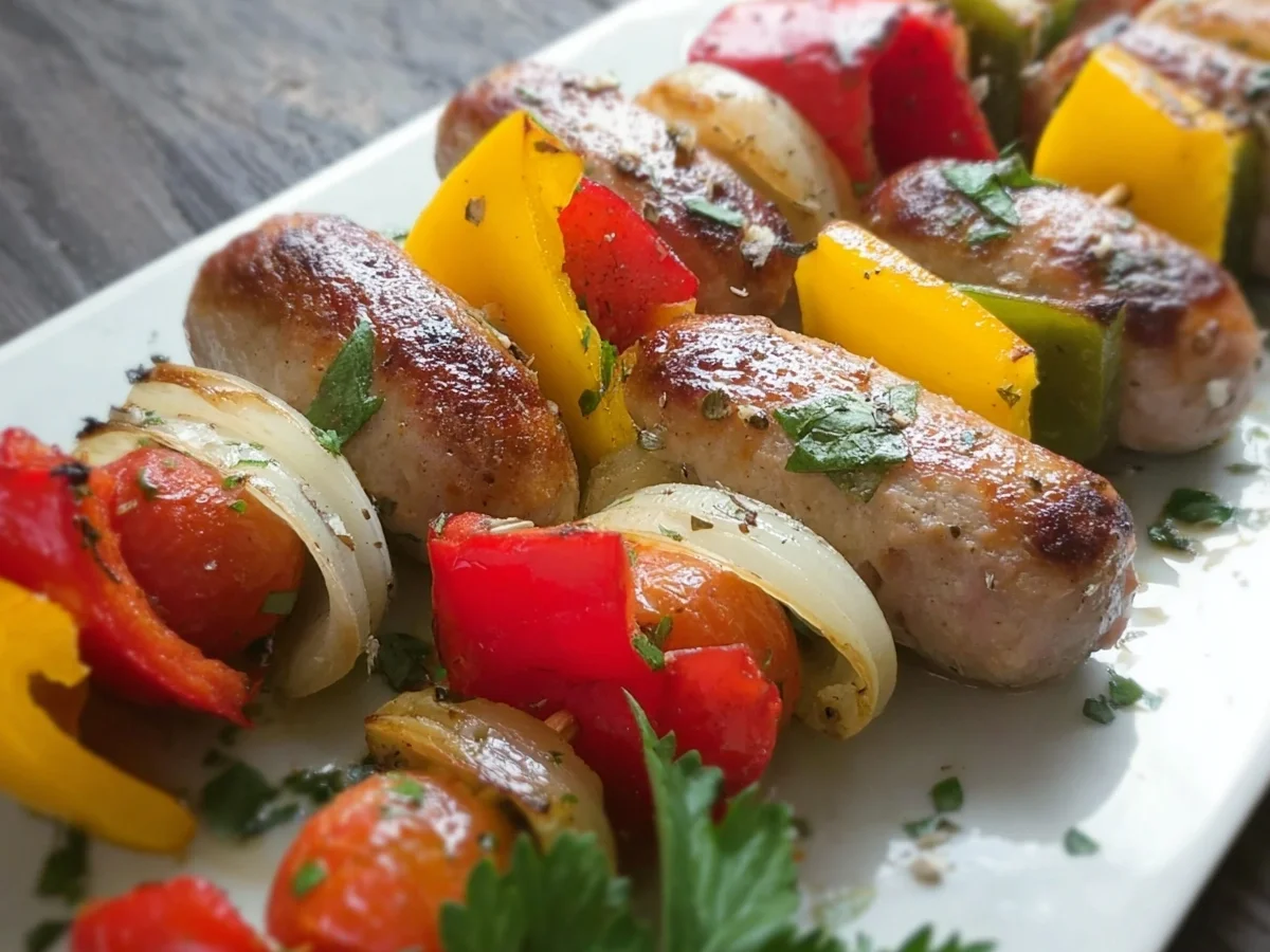 Lammwürstchen-Paprika-Spieße: Einfaches Rezept für den Grill - Bild 1