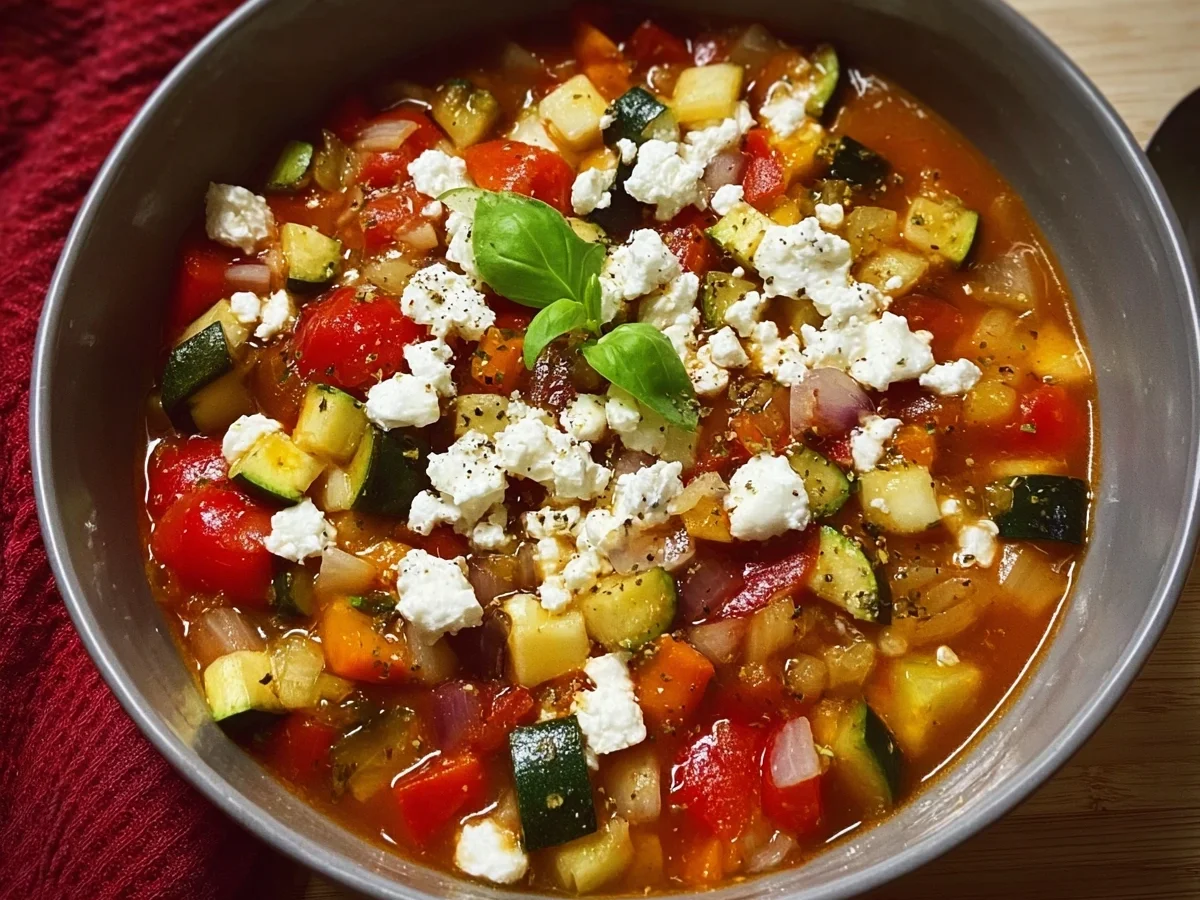 Leichte Ratatouille-Suppe mit Feta - Bild 2