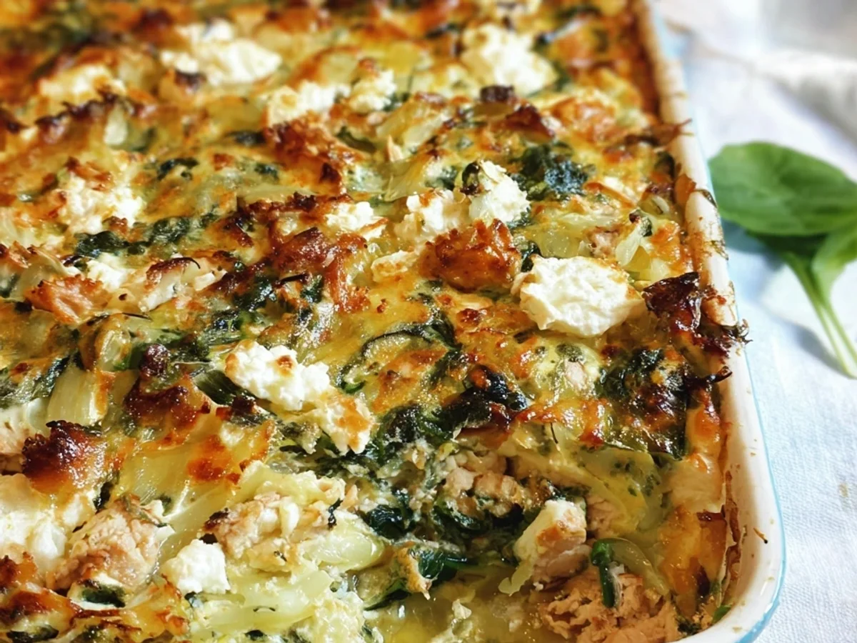 Low Carb Thunfisch-Auflauf: Cremig mit Spinat & Feta - Bild 2