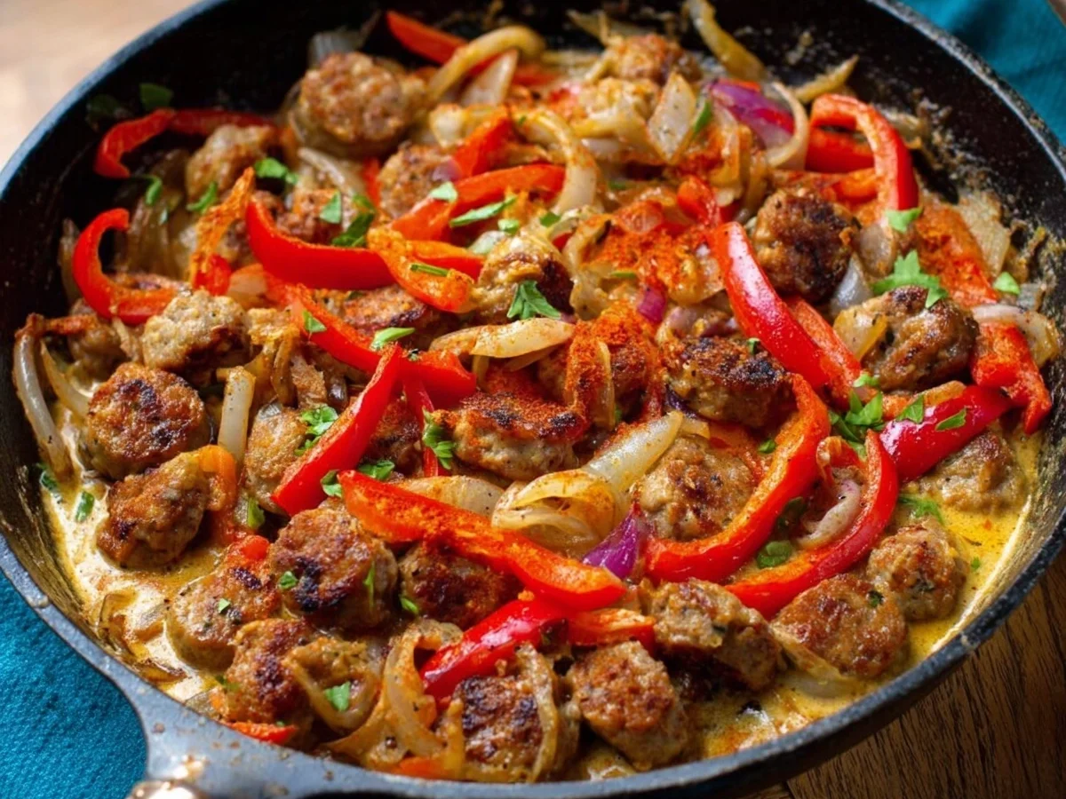 Low Carb Zwiebel-Bratwurst-Pfanne: Herzhaft & Feurig - Bild 2