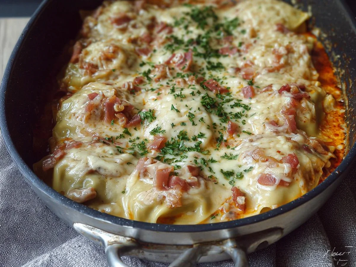 Maultaschen Auflauf überbacken: Schnelles Soulfood Rezept - Bild 1