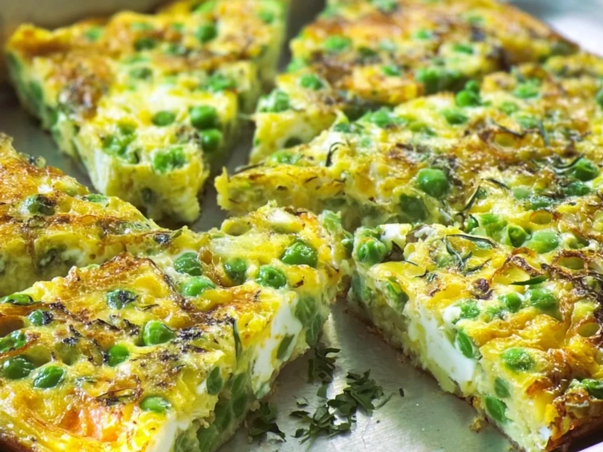 Meal Prep Frittata mit Erbsen & Feta - Bild 1