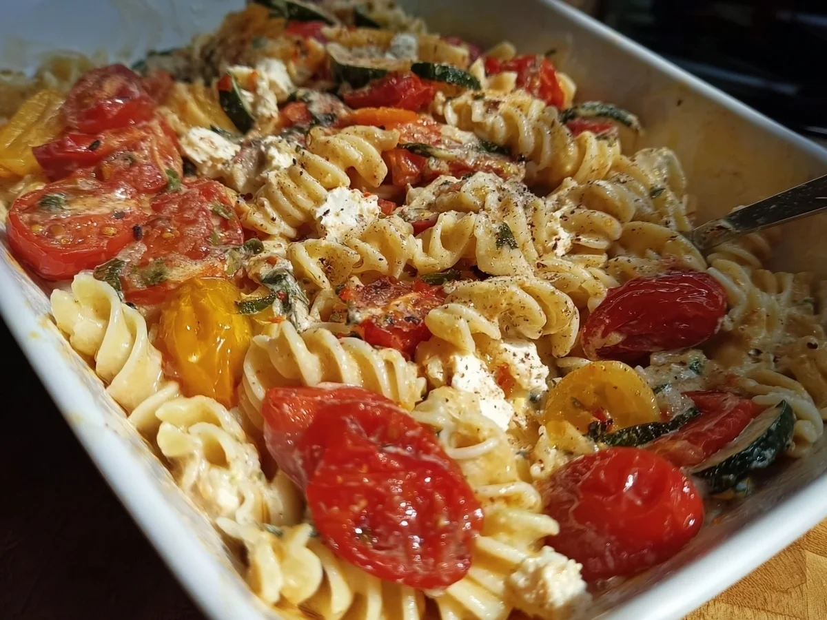 Mediterrane Feta Pasta aus dem Ofen: Einfaches Hauptgericht - Bild 2