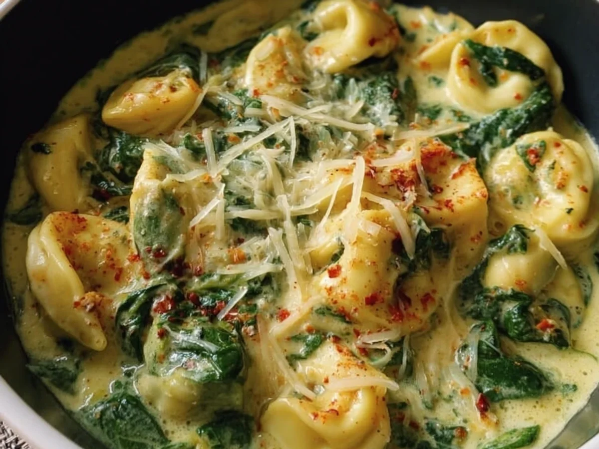 One Pot Spinat-Tortellini: Cremige Sahnesauce - Bild 2