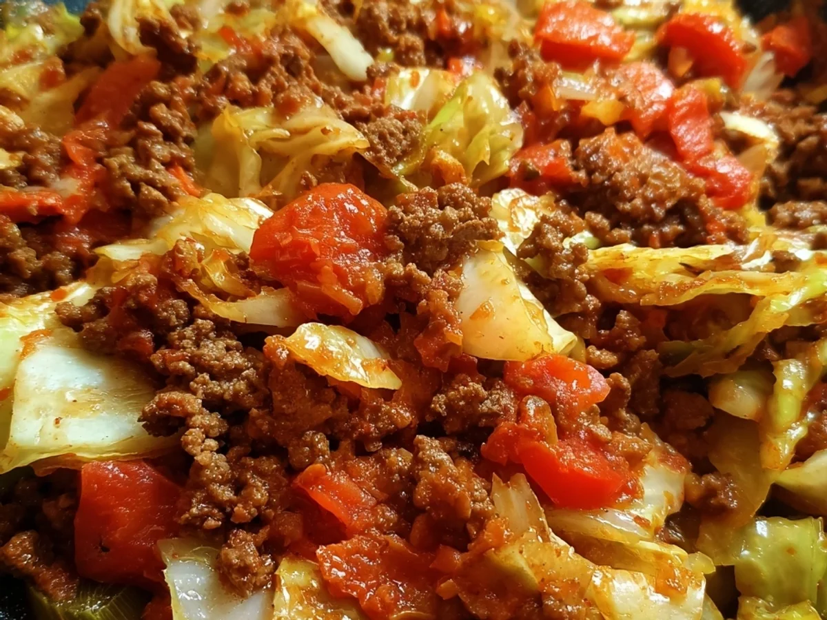 Scharfe Spitzkohl-Hackpfanne: Schnelles Low Carb Gericht - Bild 2