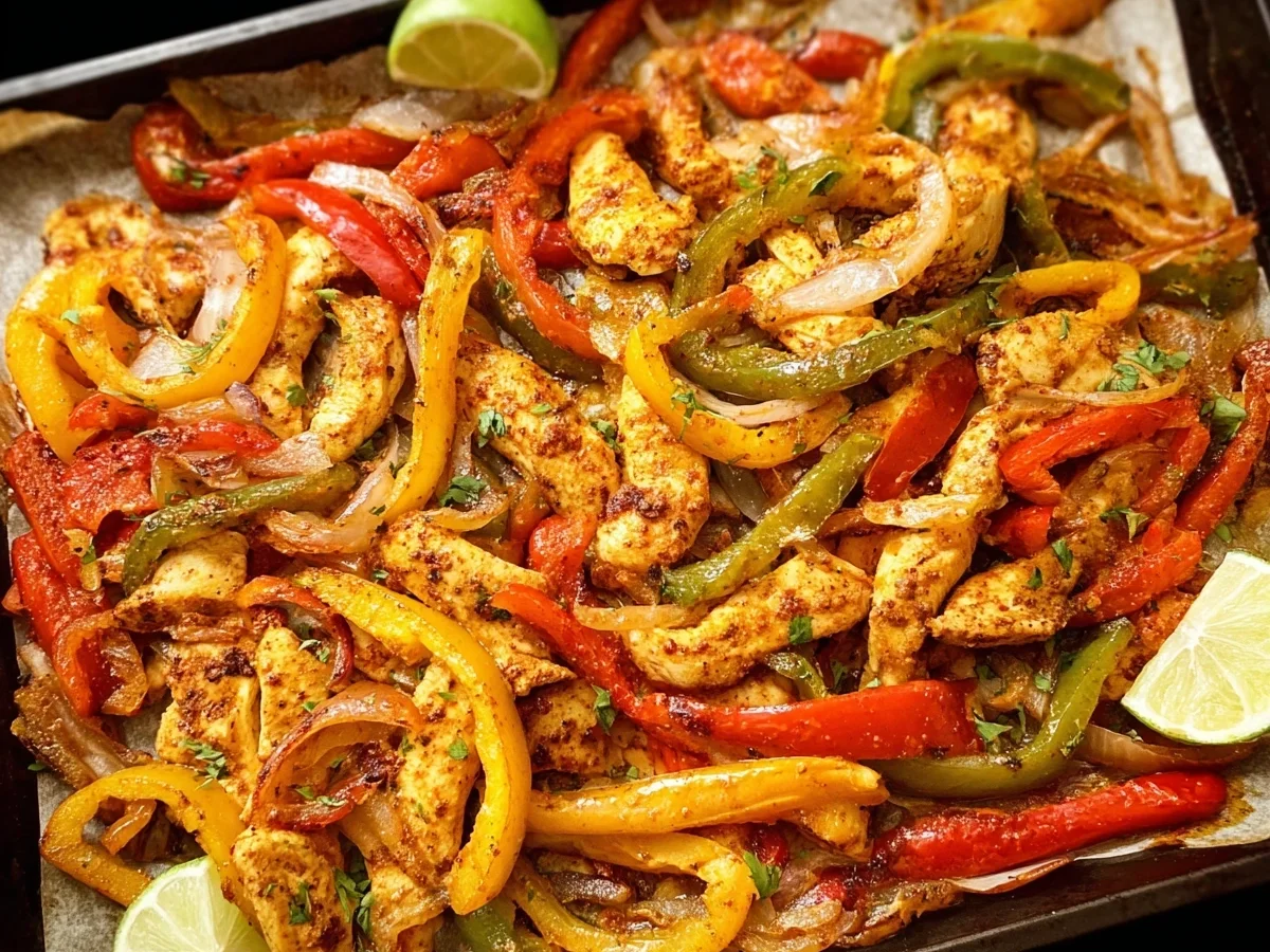 Schnelle Chicken Fajitas vom Blech: Einfaches Ofenrezept - Bild 1
