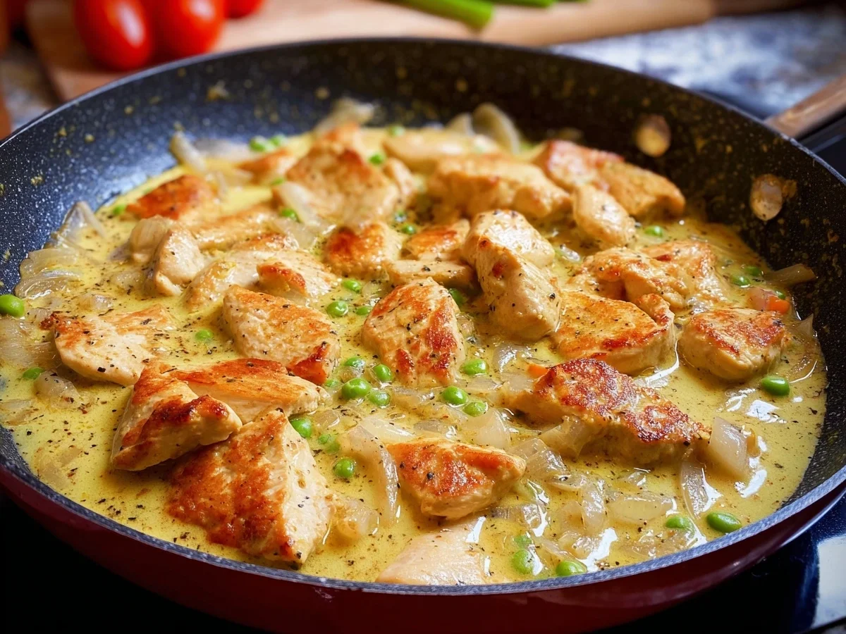 Schnelle Hähnchenpfanne mit cremiger Senfsauce - Bild 2