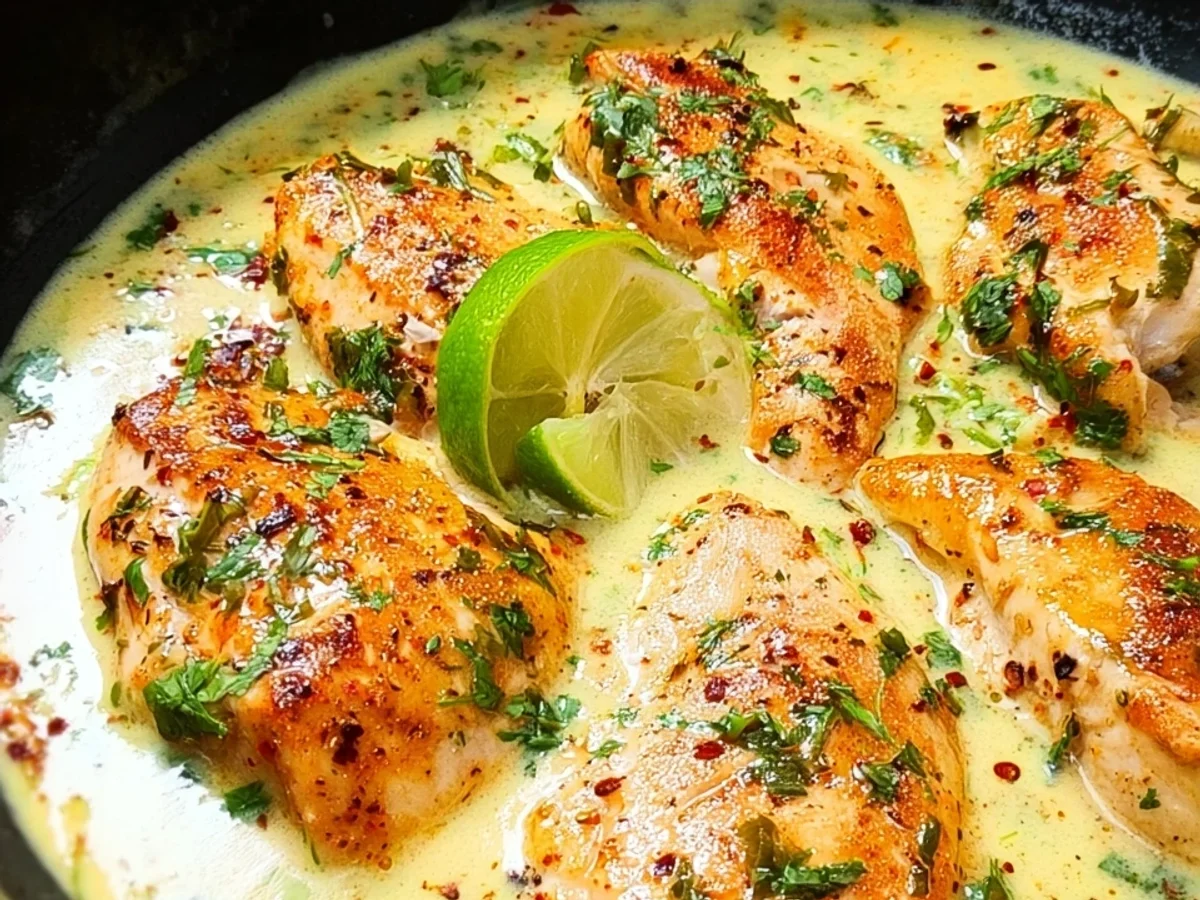 Schnelles Hähnchen in Kokos-Limetten-Soße - Bild 1