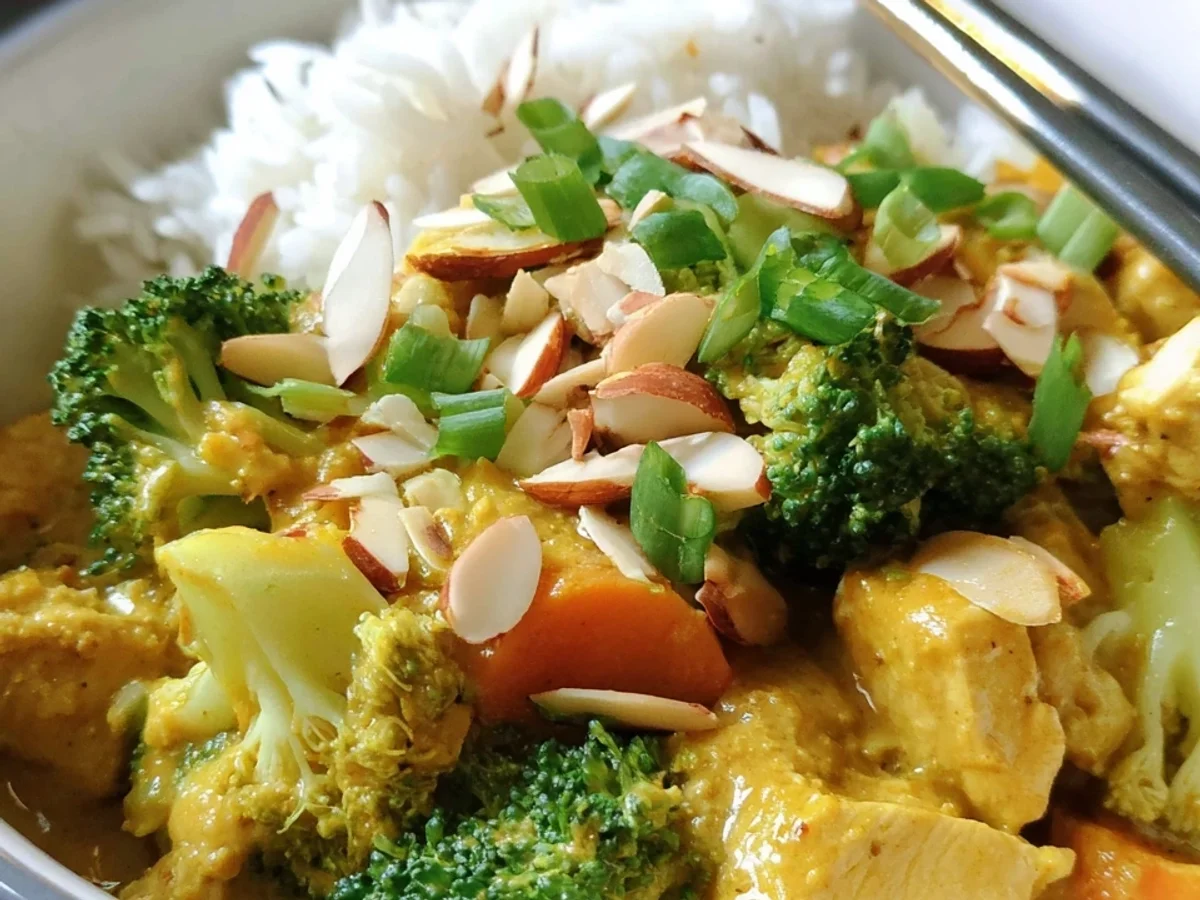 Schnelles Putencurry mit Brokkoli, Mandeln & Reis - Bild 2