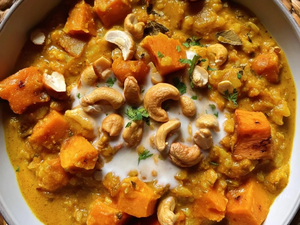 Süßkartoffel Curry mit Cashews: Dein Fix für Gemütlichkeit - Bild 1