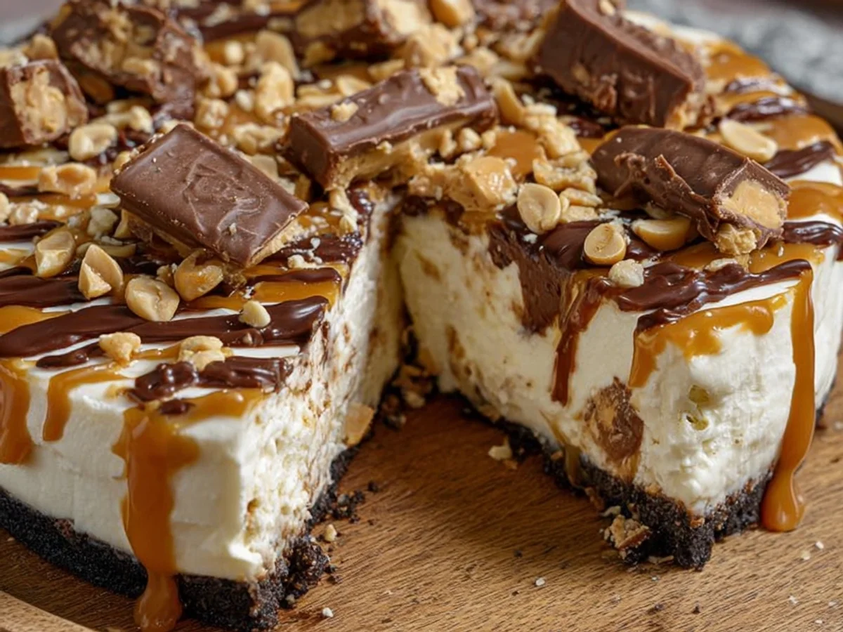 Snickers Cheesecake: Cremiger No-Bake-Kuchen ohne Backen - Bild 2