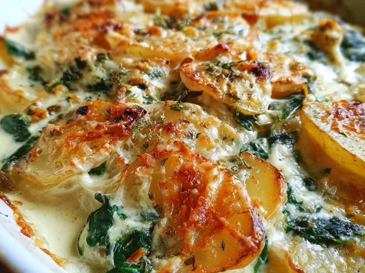 Spinat-Kartoffel-Auflauf mit Allgäuer Bergkäse - Bild 1