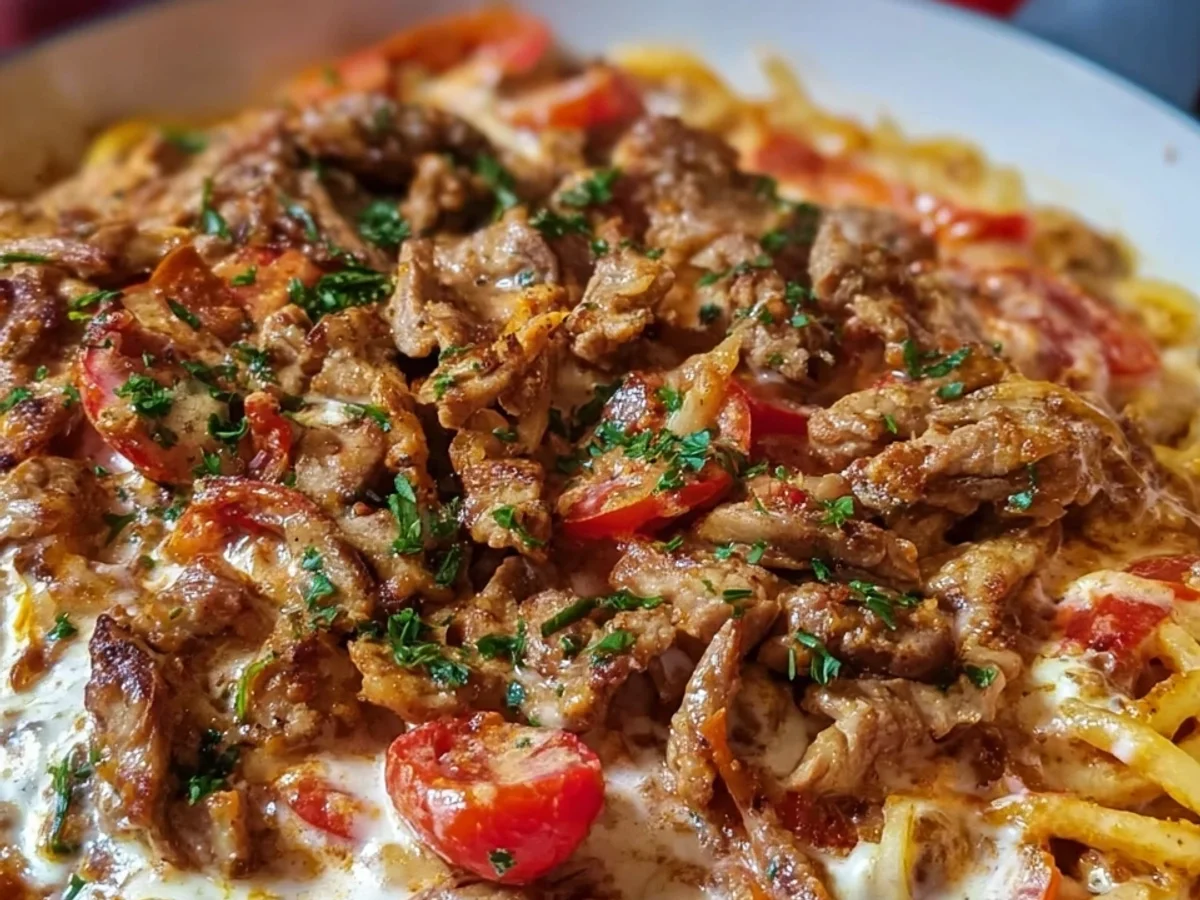 Würzig-cremige Gyros Pfanne mit Soße: Einfach & Lecker - Bild 1
