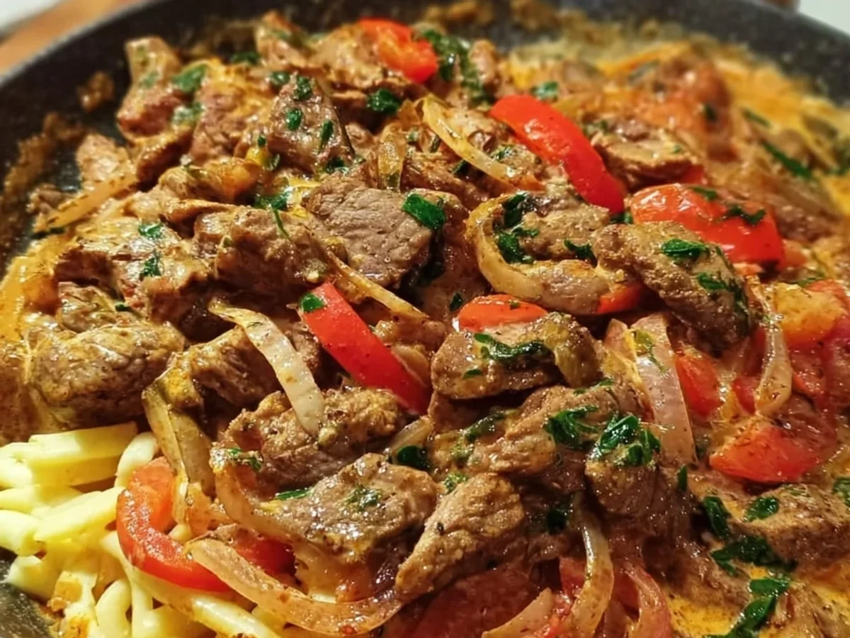 Würzig-cremige Gyros Pfanne mit Soße: Einfach & Lecker - Bild 2