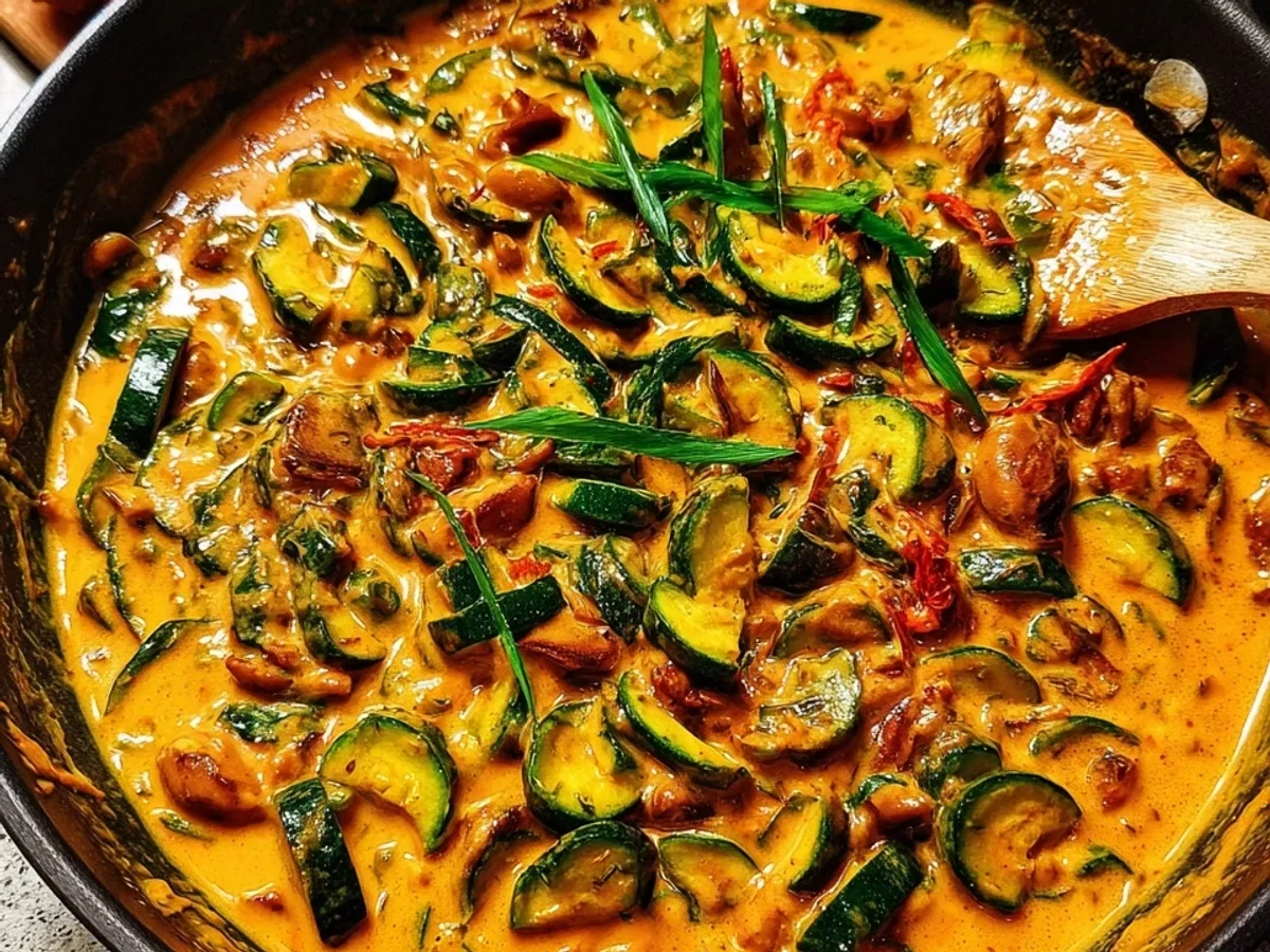 Zucchini-Bohnenpfanne mit Erdnussbutter: Schnell & Cremig - Bild 2