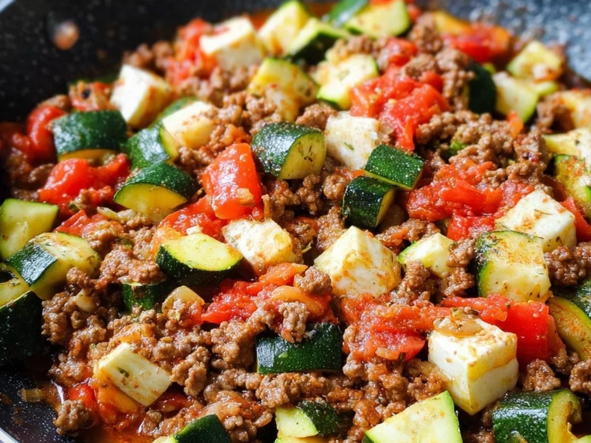 Zucchini Hackfleisch Pfanne: Schnelles Low-Carb Rezept - Bild 2