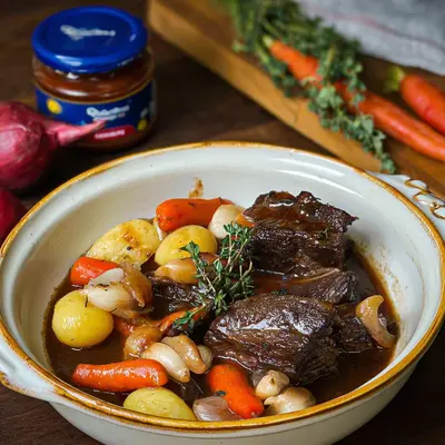 Butterzarte Rinderbäckchen in Hühnerbrühe Schritt für Schritt